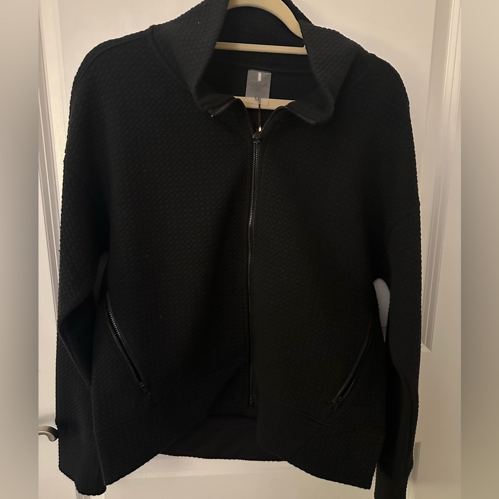 Calia bubble cloud zip up in black